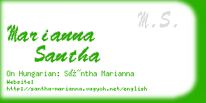 marianna santha business card